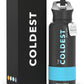 Coldest Insulated Water Bottle with Straw Lid - Stainless Steel Metal Insulated Bottle for Men & Women (Matte Black, 32 oz)