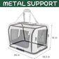 Extra Large Cat Carrier Soft Sided, Portable Small Dog Carrier for 2 Cats, 24"x16.5"x16" Car Travel Folding Comfortable Design, Green