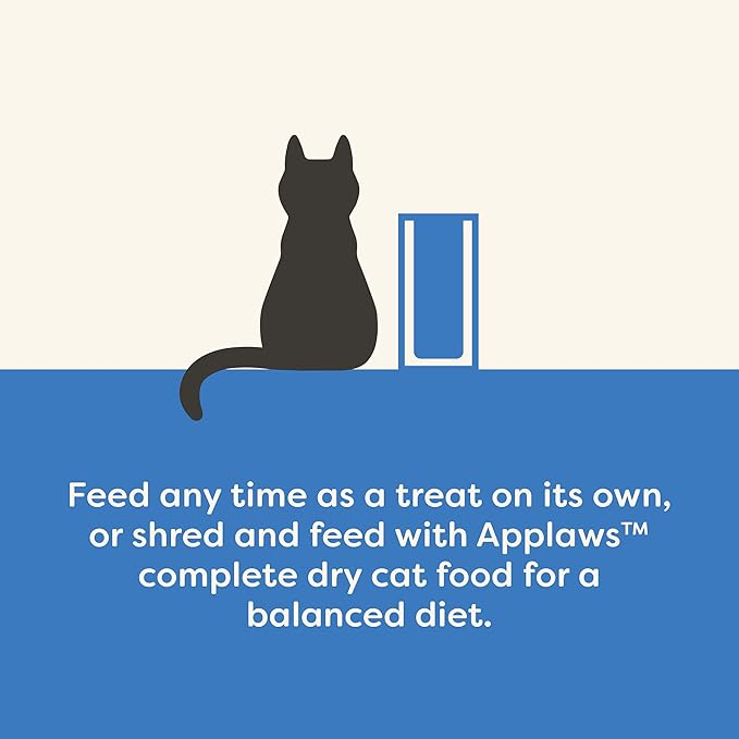 Applaws Natural Cat Treats, Grain-Free, High-Protein Whole Tuna Loins, Single-Ingredient Healthy Snack for Cats (6 x 1.06oz Loins)
