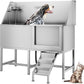 CuisinSmart 62" Dog Bathtub for Large Dogs, Professional Dog Washing Station with Dog Wash Attachment, Dog Bath Pool for Outdoor, Indoor Shower and Grooming (62" Right Door)