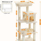 PETEPELA 45.7" Cat Tree for Indoor Cats, 5-Level Cat Tower for Large Cats with Metal Frame Large Hammock (17.3"x15.3"), Cat Condo with (18.5"x13") Big Top Perch & 4 Sisal Covered Scratching Post Beige