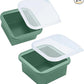 2-Cup Silicone Freezer Trays with Lids – Perfect for Meal Prep, Portion Control, and Easy Freezing-Meal Prep Container Molds for Soup,Leftovers (Green, 2 pack)