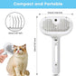 Pet Steam Brush for Dog & Cat – 3-in-1 Spray Hair Removal Comb – Steam Brush for Shedding & Grooming – Water for Long & Short Haired Pets – Spritz Defur Comb (Green)