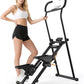 Stair Stepper with Adjustable Resistance - Stair Climber for Home Gym, Folding Cardio Machine with Extended Step Range, Adjustable Handlebar & Pedals, Tablet Holder by MACYO
