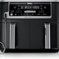 Ninja Foodi 10QT 6-in-1 DualZone Smart XL Air Fryer, 2 Independent 5QT Baskets, Smart Cook Thermometer, Match Cook, Smart Finish, Air Fry, Roast, Bake, Dehydrate, Reheat, Grey, DZ550