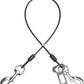 Dog Seat Belt Harness for Car,Dog Seatbelt of Coated Wire Leash Safety Restraint,No Chew Tether Cable Vehicle Dog Accessories,Double Clips & Latch (Black, 32 inch/80 CM)