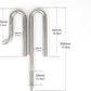 LANDEN 304 Stainless Steel Lily Pipes with Clamps for Rimless Glass Aquarium, Inflow and Outflow Set (Pipe Diameter 12mm)…