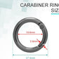 10 Pack 3/4 Inch Trigger Spring O Rings, Metal Round Carabiner Clip Snap Hook, Spring Keyring Buckles for Replacement Purse Strap, Paracord Lanyard Clips, Keychain Rings Hardware DIY Crafts Making
