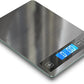 Nicewell Food Scale, 22lbs Digital Kitchen Grey Stainless Steel Scale Weight Grams and oz for Cooking Baking, 1g/0.1oz Precise Graduation,Tempered Glass (Dark Gray)