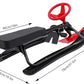 Snow Racer Sled with Steering Wheel and Brakes, Durable Steel Frame, Downhill Steerable Sled for 220 LBS Kids, Teenagers, Adults
