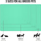 MateeyLife Dog & Cat Food Mat - Waterproof, Nonslip, Raised Edges, Silicone Tray for Messy Drinkers, 24"x16", Mint Green