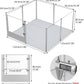 Dog Clear Playpen Fence Kennel: 32” Extra Tall Indoor Pet Birthing Cage Whelping Box with Waterproof Fertility Pad - 52”x52” Extra Large Dogs Exercise Crate Pen Made by Acrylic and Aluminum Frame