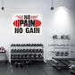 No Pain No Gain Gym Motivational Wall Art Banner Dorm Posters Gifts for Guys Men Women Gym Flag Decor for Home Gym Bedroom Workout Room 30x20 Inchs