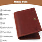 Jack&Chris Genuine Leather Passport Holder For Travel, RFID Blocking Handmade Passport Holder with Card Case Organized & Safe, Quality Travel Essentials for Women and Men for Gifting, Red