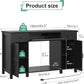 55-75 Gallon Aquarium Stand With Charging Station, Farmhouse Fish Tank Stand, Reptile Tank Stand Terrarium Stand with Drawer and Cabinet Storage, Sturdy Heavy Duty 53.5"×19.7" Tabletop - Black