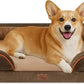 Comfort Expression Medium Dog Beds Waterproof Orthopedic Foam Dog Sofa Beds for Medium Large Dogs Comfy Pet Bed with Washable Removable Cover & Non-Slip Bottom(Medium,Brown)