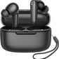 kurdene Wireless Ear Buds Bluetooth 5.4 Headphones 60H Playtime Deep Bass Stereo Earbuds with Mic Comfort Lightweight in Ear Earphones for Workout/Running Black