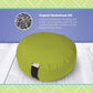 Bean Products Zafu Meditation Pillows for Sitting on Floor, Yoga Cushion, Cotton/Buckwheat Fill Yoga Pillow, Zafu Meditation Cushion, Zen Kneeling Prayer Pad- Made in USA - 14" Round - Aqua