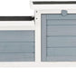 TRIXIE natura Small Animal House - Outdoor/Indoor Rabbit Hideout with Hinged Roof & Raised Floor - Solid Wood House with 2 Entry Ramps, Weather-Resistant Home for Bunnies & Guinea Pigs - in Gray