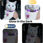 Personalized Breakaway Cat Collars Glow-in-The-Dark with ID Tag, Bell - Safety Quick - Release, Customizable for Female Male Kittens & Cats (Purple)