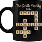 Family Forever Linked Together Custom Names Ceramic Mug, Crossword Puzzle Art, for Birthday, Anniversary or Special Occasions (Family Forever Linked Together Black Mug)