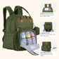 BabbleRoo Extra Large Diaper Bag Backpack, Expandable Baby Bag with Up to 50% More Capacity - Travel Essentials Baby Bag Tote with Changing Pad, Stroller Straps & Pacifier Case - Unisex, Forest Green