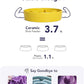 LE TAUCI Slow Feeder Dog Bowls Ceramic,3 Cups Slow Feeding Dog Bowl Medium Large Breed, Pet Bowl for Fast Eaters, Puzzle Pet Dishes, Star Yellow