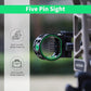 Archery 5-Pin Bow Sight - 0.019" Fiber, Brass Pin, Aluminum Machined - Right and Left Handed, with Hi-Vis Level for Archery, Hunting, Shooting