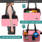 PetAmi Dog Purse Carrier for Small Dogs, Airline Approved Soft Sided Pet Carrier with Pockets, Ventilated Dog Carrying Bag for Puppy Cat, Dog Travel Supplies Bag, Sherpa Bed, Max 12 lbs, Pink