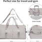 MABROUC Duffle Bag For Women, Sports Duffel Bag for Gym with Wet Pocket & Shoe Compartment, Overnight Weekender Travel Bag