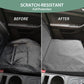 Dog Car Front Seat Cover with Side Flaps & Buckle Straps for Pet, 100% Waterproof 600D Oxford Single Seat Protector Heavy Duty Quilted Scratch Proof, Universal Size for SUV Truck, Grey