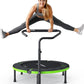 BCAN 40"/48" Foldable Mini Trampoline, Rebounder Trampoline for Adults, U/T Shape Adjustable Foam Handle, Exercise Rebounder for Adults Indoor/Garden Workout, Max Load 330lbs/440lbs