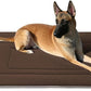JoicyCo Soft Dog Bed Crate Pad Mat, 42 in Non-Slip Bottom Washable for Large Dogs, Pet Mattress Kennel Pad, Dark Brown