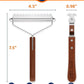 Extra Large 2-Sided Undercoat Rake for Dogs & Cats, Dog Brush for Shedding Remove Mats, Dematting Comb, Safe&Gentle Grooming Brush for German Shepherds Medium to Long-Haired Pets,Premium Wooden Handle