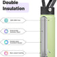 22oz Stainless Steel Bottles with 3 Lids Sport Insulated Water Bottle,Macaron Green