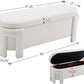 Modern Upholstered Storage Bench, Boucle Sherpa Fabric 50" Long Entryway Bench with Storage and Seating, Comfy Cute Ottoman Bench for Living Room/End of Bed/Hallway, White