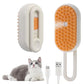 Cat steam brush USB-Powered Pet Steam Brush for Dogs & Cats | Instant Fog Deshedding Tool, Reduces Shedding & Flyaway Hair | Gentle Grooming Brush for Dog & Cat Hair Loss Control (Orange)