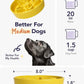 LE TAUCI Slow Feeder Dog Bowls Ceramic, 1.5 Cups Dog Food Bowl, Puppy Slow Feeder Dish for Fast Eaters, Star Yellow