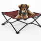 Coolaroo On-The-Go Elevated Dog Bed - Foldable Pop-Up Travel Dog Bed with Breathable, Moisture-Resistant Fabric, Carry Bag Included, Lightweight & Portable, Brick, Standard