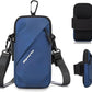 Phone Holder Arm Bands, Small Crossbody Shoulder Holsters Bag with Arm Band, Fits iPhone and All Cell Phones, Use for Running, Walking, Hiking & Biking (Plus Size,Blue)