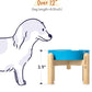 LE TAUCI Ceramic Slow Feed Dog Bowls, Elevated for Small Breeds, 6 inch, Blue, Non-slip