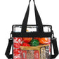 FlowFly Insulated Lunch Cooler Bag - Tote Bag Organizer for Women/Men, Clear#Black