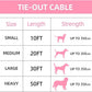 Dog tie Out Cable, 10/20/25/30/50/70/100 feet, Suitable for Dogs up to 350 pounds, Dog Cable with Swivel Buckle, Lightweight, Non-Winding, for Outdoor Camping, Yard Dog Cable (Pink, 70FT)