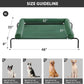 RRPETHOME Large Elevated Cooling Dog Bed, Raised Dog Cot Beds for Large Dogs, Elevated Outdoor Pet Bed, Chew Proof Portable Cooling Pet Cot with Skid-Resistant Feet and Breathable Mesh