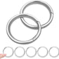 10Pack 2" Large Round Carabiner Clips, Metal Spring O Rings for Organizer Key Rings, Paracord Keychain Lanyard, Pet Chains, Purse Hardware, Key Snap Hooks DIY Accessory (Silver)
