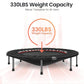 BCAN 38"/40''/48'' Foldable Mini Trampoline Fitness Trampoline with Safety Pad,Rebounder Exercise Trampoline for Adults Indoor/Garden Workout,Max Load 300lbs/440lbs