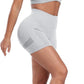 CHRLEISURE Women's 4 Packs Workout Gym Shorts, High Waisted Butt Lifting Scrunch Butt Seamless Booty Shorts