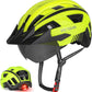 VICTGOAL Bike Helmet for Men Women with Led Light Detachable Magnetic Goggles Removable Sun Visor Mountain & Road Bicycle Helmets Adjustable Size Adult Cycling Helmets