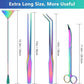 Aquarium Aquascape Tools Kit 15 in, 4in1 Anti-Rust Aquatic Plant Aquascaping Tool Stainless Steel Silver Tweezer Scissors Spatula for Aquarium Tank Clean (15in, Colorful)