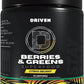 Driven B&G Berries & Greens Superfood Powder, 30 Servings - Organic Plant-Based Formula with Probiotics & Digestive Enzymes -Supports Recovery, Healthy Digestion, and Immune Function (Citrus Delight)